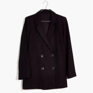 Madewell • Caldwell Double-Breasted Blazer in True Black